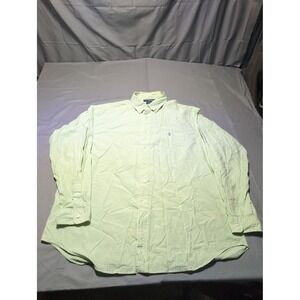 Ralph Lauren Shirt Mens‎ XL Green White Gingham Check Button Down Blake Cotton